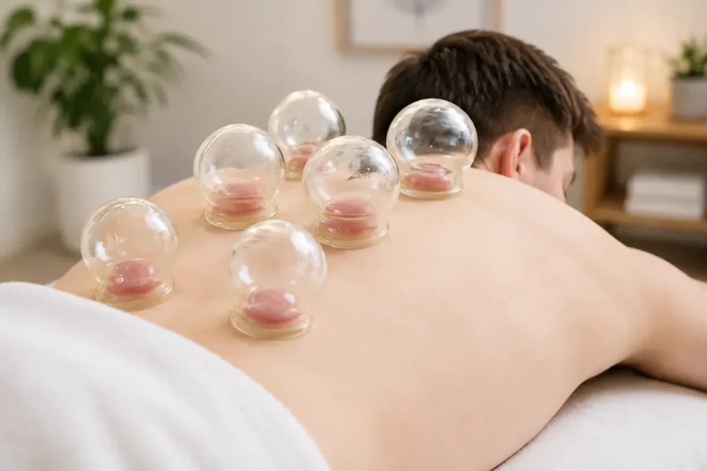 Cupping Therapy: Benefits, Risks, and What to Expect at Your Session 1 Professional cupping therapy treatment for muscle tension relief