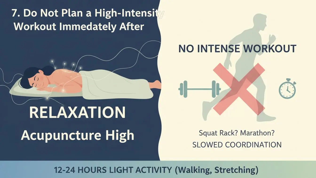 Infographic outlining acupuncture best practices, including hydration, communication with your provider, and turning off your phone.