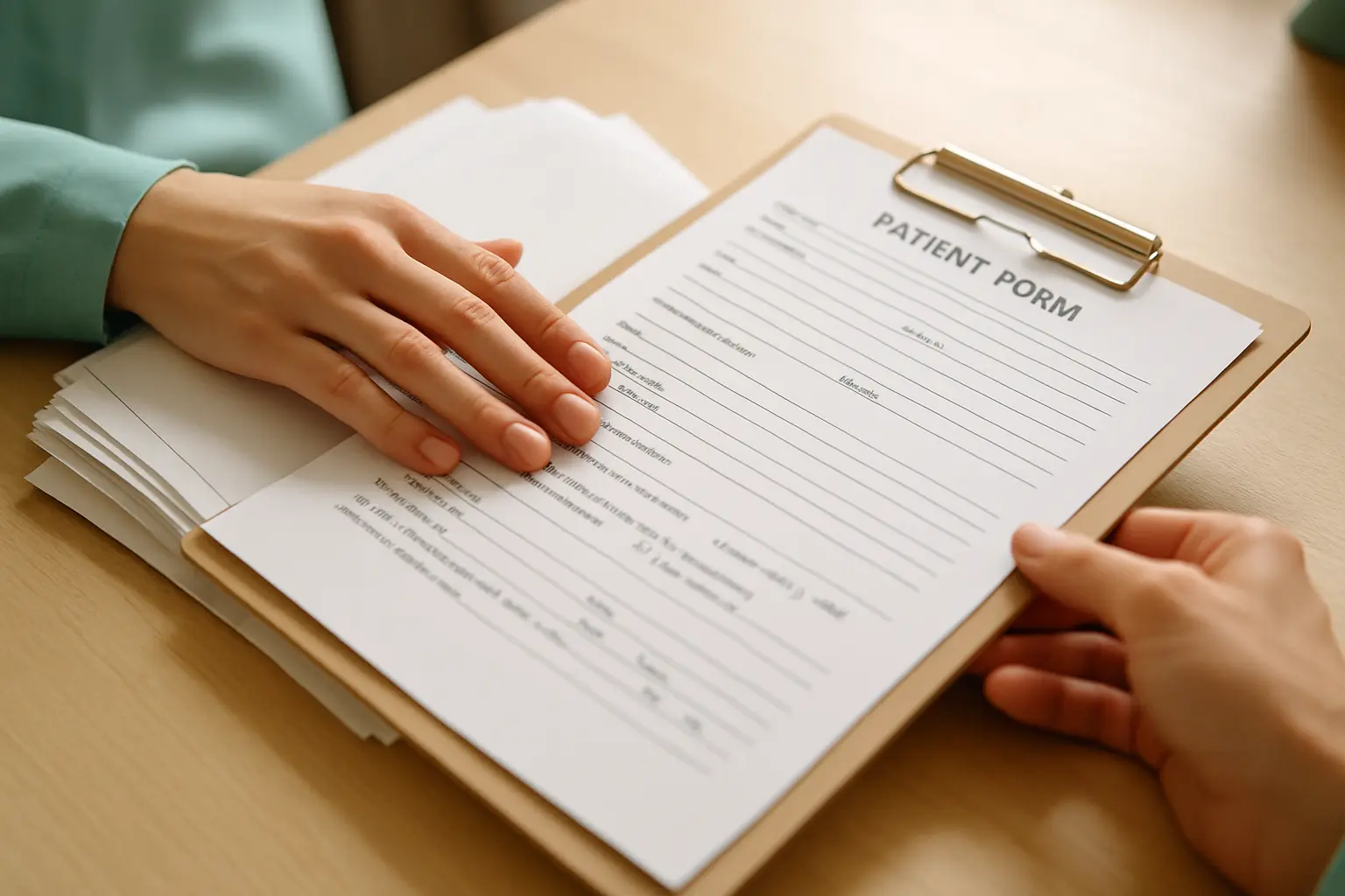 How to Prepare for Acupuncture: A First-Timer's Guide for Long Island Patients 2 Patient intake paperwork and health information prepared for an acupuncture appointment